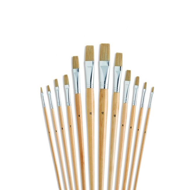 Chinese Manufacturer color Handle Oil Painting Brush Group Art Supplies artist brush